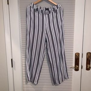 PacSun Black & White Striped tunic pants